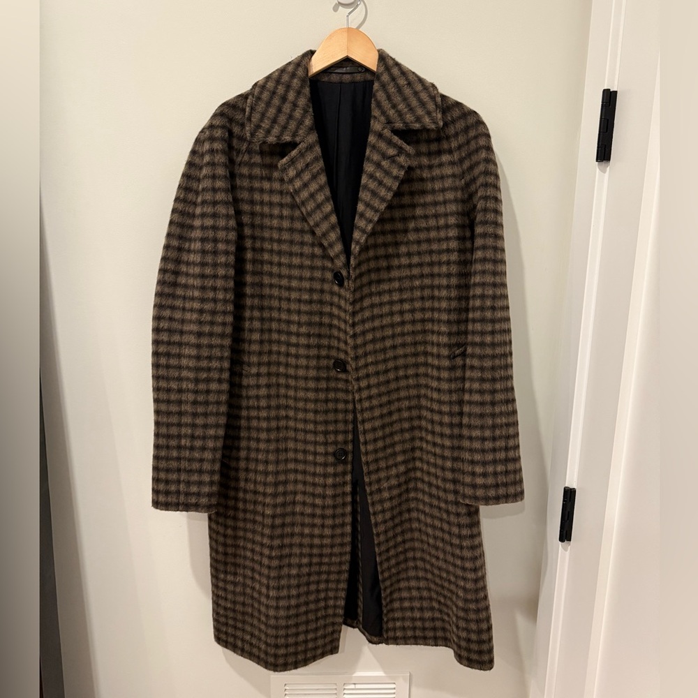 Allsaints Drumm Wool-Blend Overcoat 3/4 length Size 36 - Picture 2 of 6